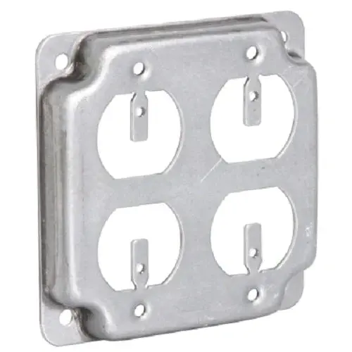 Raco 907C 4" Galvanized 2 Gang Metal Raised Receptacle Covers - Quantity Of 40 1
