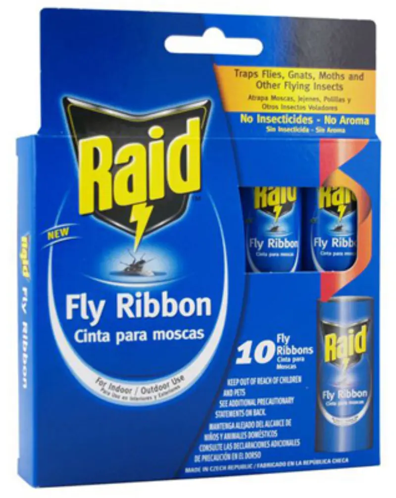 Raid Fr10b-Raid 10-Count Pack Of Fly & Insect Catcher Ribbons 1