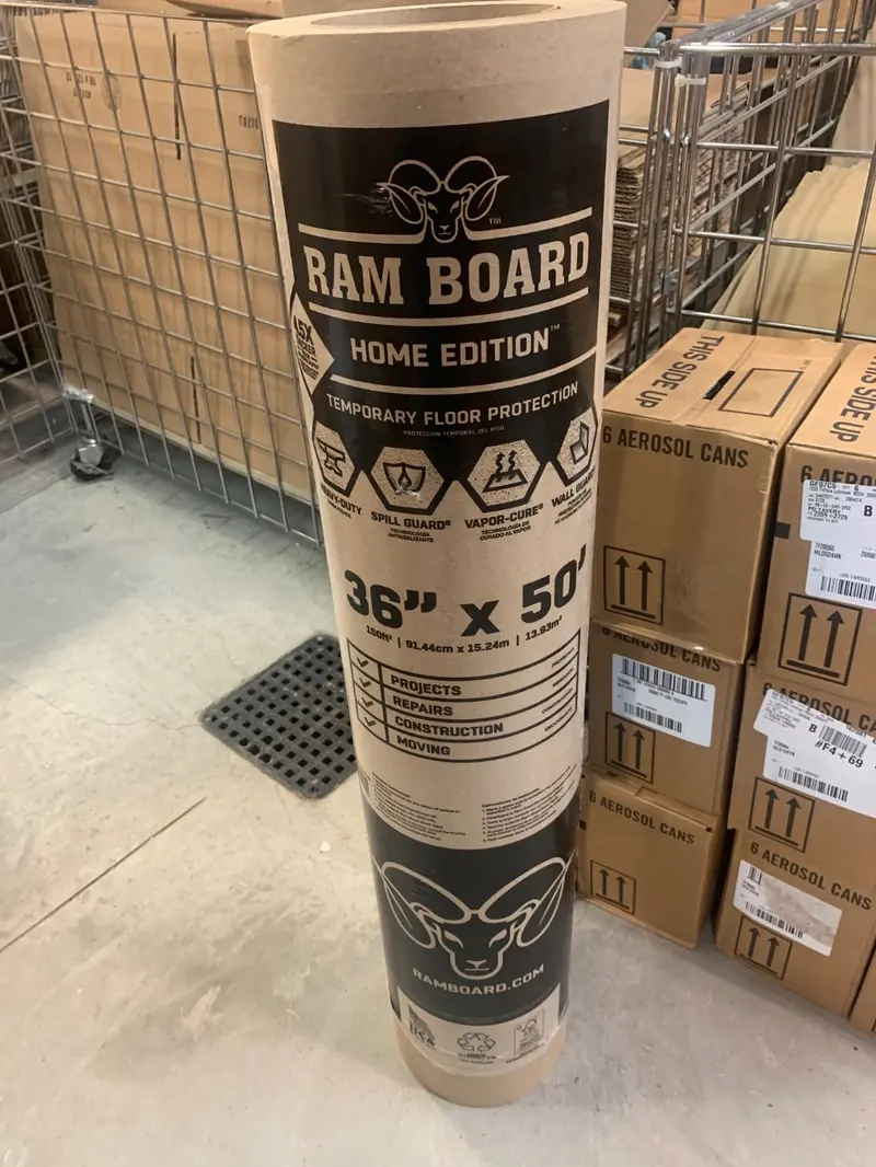 Ram Board Rbhe3650 36" Inch X 50' Foot Roll Of Floor Protection Fiberboard 1