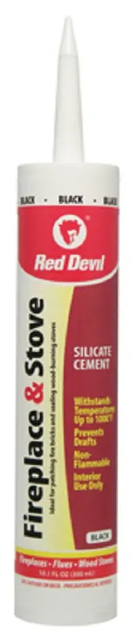 Red Devil 0466 10.1 Oz Tube Of Black Fireplace & Stove Repair Sealant - Quantity Of 3 1