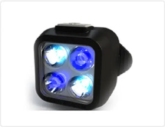 Rescue Leaders Wblsil-2 White & Blue Body Beacon Led Equipped Black Leather Silver Belt Keeper First Responder Light Gen 2 - Quantity Of 2 1
