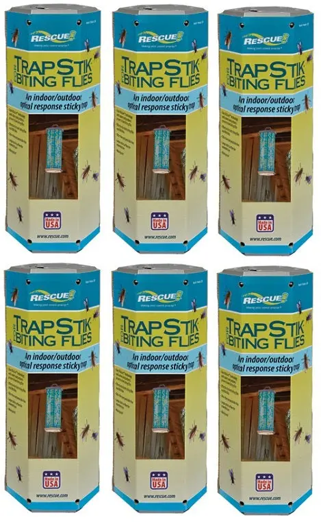 Rescue Tsbf-Bb6 Deck & Patio Trapstik Fly Trap - Quantity Of 6 1
