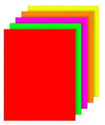 Royal 23500 11" X 14" Assorted Fluorescent Colors Project Posterboard - Quantity Of 24 (5) Packs 1