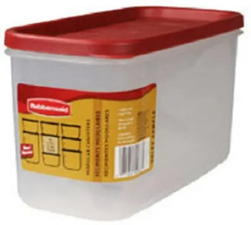 Rubbermaid 2168229 Racer Red 10 Cup Dry Food Plastic Storage Containers - Quantity Of 6 1