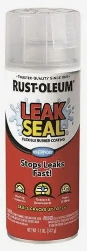 Rust-Oleum 265495 12 Oz Can Of Clear Leakseal Flexible Rubber Coating Sealant Spray 1