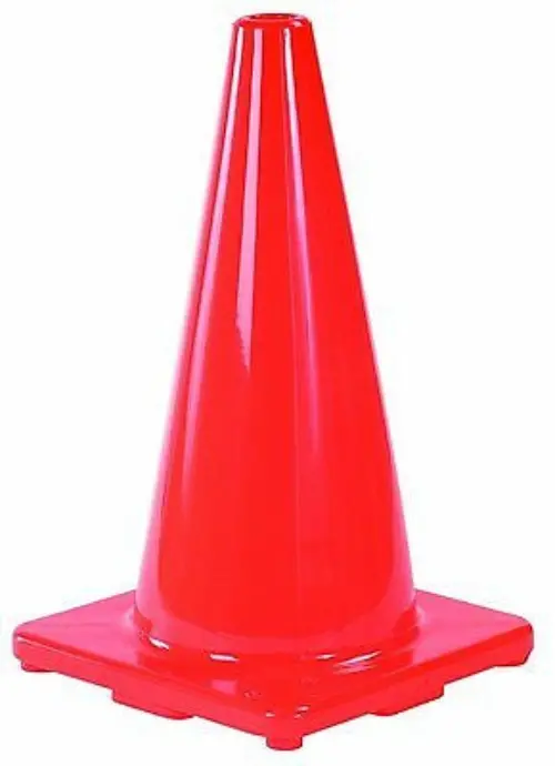 Safety Works 10073409 18" High Visibility Orange Reflective Road Safety Cone - Quantity Of 4 1