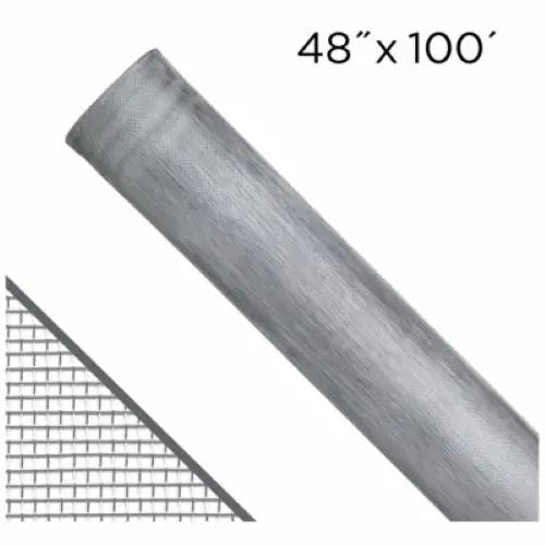 Saint-Gobain Fcs9335-M 48" X100' Bright Aluminum Porch Screen Screening Cloth - Quantity Of 1 1