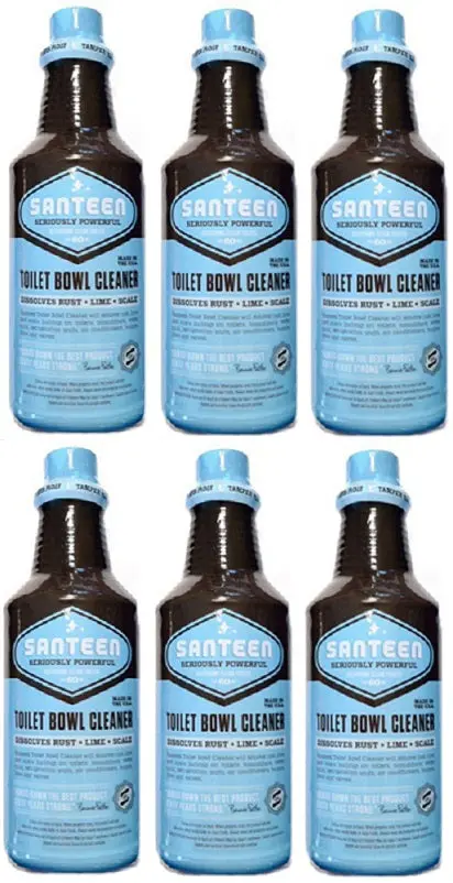Santeen 0100-6 32 Oz Delimer & Toilet Bowl Cleaner Industrial Strength - Quantity Of 6 1