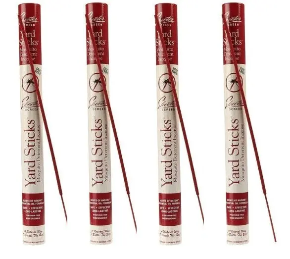 Scent Shop 90910 15-Pack Skeeter Screen Incense Mosquito Deterrent Yard Stick - Quantity Of 4 1