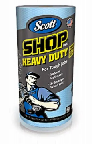 Scott 32992 Heavy Duty 60 Count Rolls Of Blue Shop Towels - Quantity Of 6 1