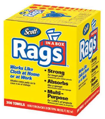 Scott 75260 200 Pack White Clothlike Rags In A Box 1