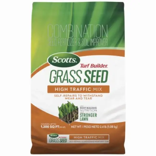 Scotts 18044 2.4 Lb Bag Of Turf Builder High Traffic Grass Seed Mix - Quantity Of 1 1