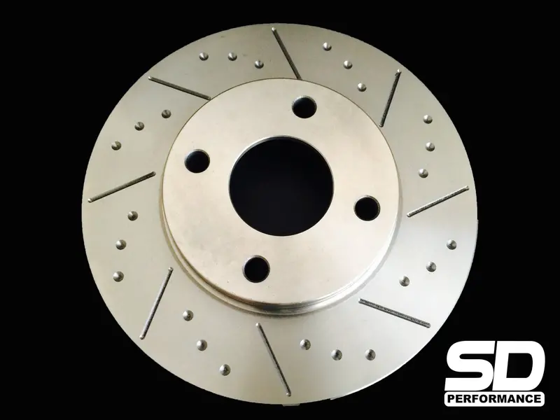 Sd Performance Fiesta Mk6 1.25 - 1.6 Performance Front Discs - Dimpled And Grooved 1