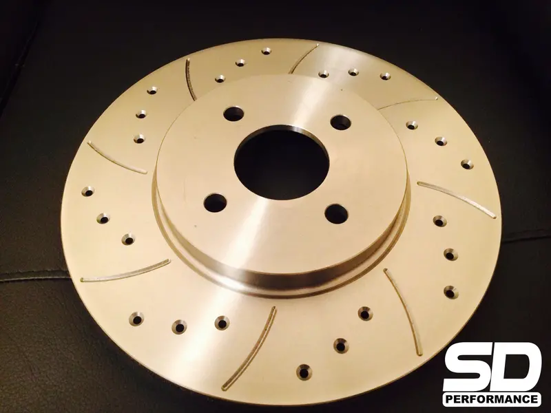 Sd Performance Fiesta Mk6 300Mm Conversion Performance Discs - Drilled And Grooved 1
