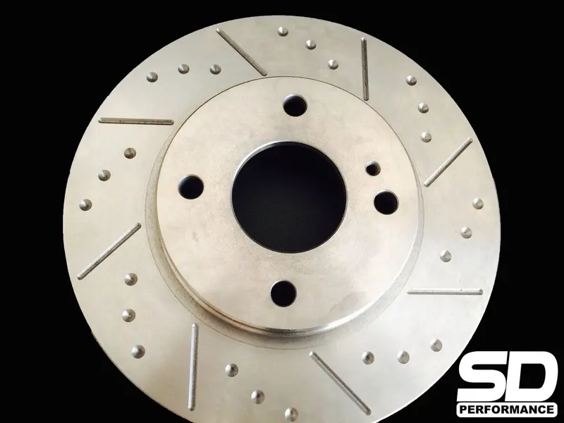 Sd Performance Fiesta Mk7 1.25 - 1.6 Pre-Facelift Performance Front Discs - Dimpled And Grooved 1