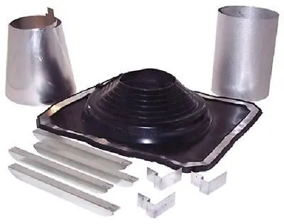 Selkirk 200275 / Urbak Universal Flat Corrugated Roof Chimney Pipe Through Kit 1