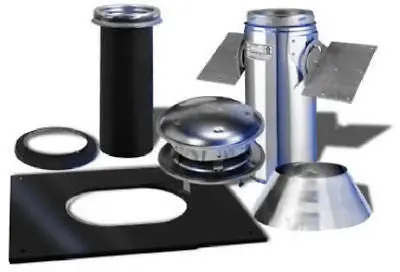 Selkirk 206621 6" 6T-Pck Pitched Ceiling Wood Stove Ceiling Kit 1