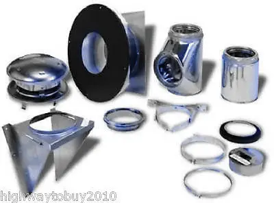 Selkirk 206622 6" 6T-Twk Complete Thru Wall Wood Stove Chimney Kit 1
