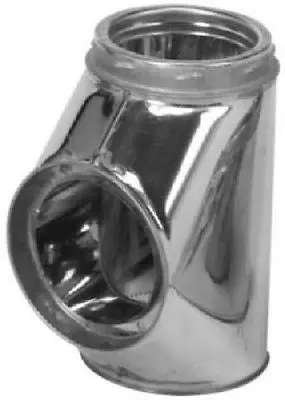 Selkirk  208100 8T-It Insulated Stainless 8" Wood Stove Chimney Pipe Tee W/ Cap 1