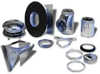 Selkirk 208622 8" 8T-Twk Complete Thru Wall Wood Stove Chimney Kit 1