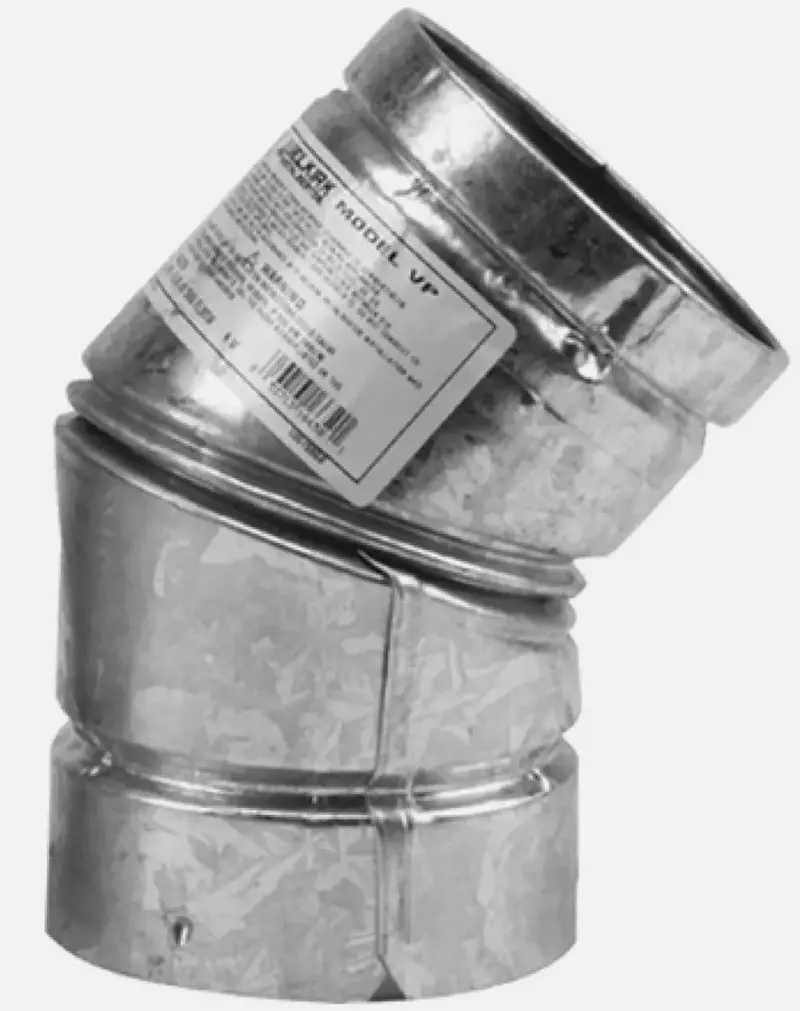 Selkirk 243216 3" Inner Diameter 25 Degree Pellet Vent Pipe Elbow 1