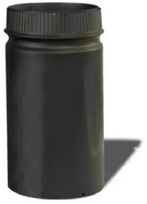 Selkirk Dsp8p12-1  8" D X 12" L Matte Black Fixed Double Wall Smoke / Stove Pipe 1