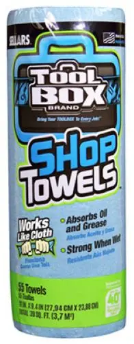 Sellars 5440030 55-Count Roll Of Disposable Blue Shop Towels - Quantity Of 24 1
