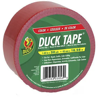 Shurtech 1265014 1.88" X 60' All Purpose Red Duck Duct Tape - Quantity Of 12 1