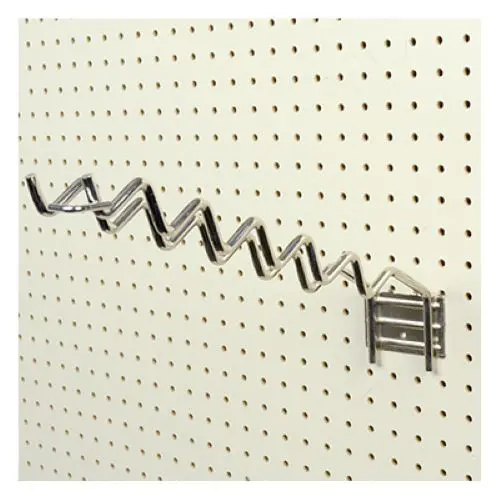 Siffron 7179162124 Heavy Duty Chrome Plated Pegboard Rake & Shovel Storage Hanger - Quantity Of 5 1