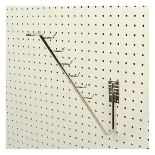 Siffron 7179502272 Heavy Duty Chrome Metal Garden Hoe & Spade Pegboard Hooks - Quantity Of 15 1