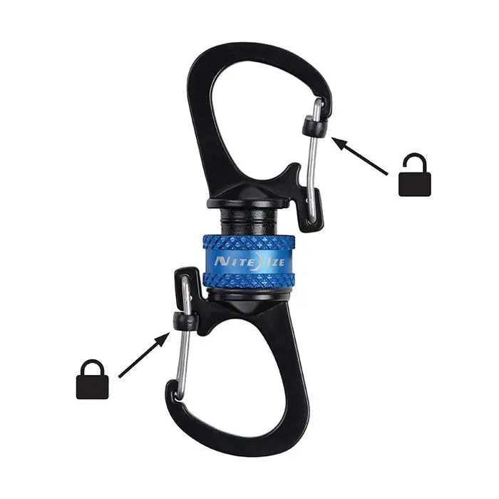 Slidelock® 360º Magnetic Locking Dual Carabiner 1
