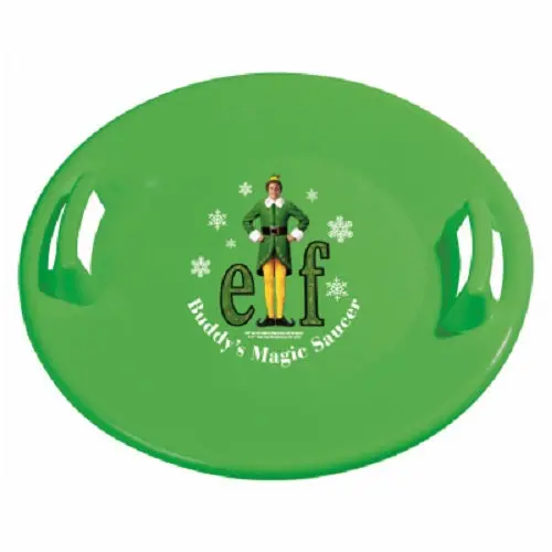 Slippery Racer Sr710bdy 26" Buddy The Elf Heavy Duty Slick Plastic Saucer Snow Sled - Quantity Of 2 1