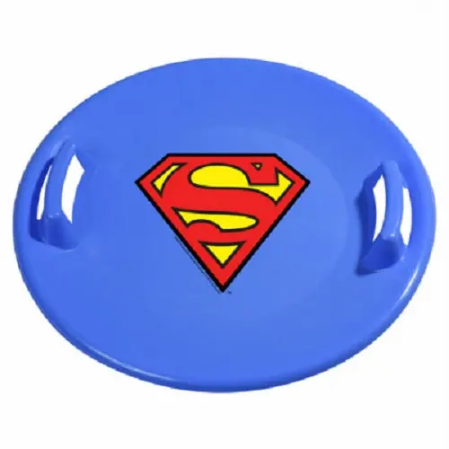 Slippery Racer Sr710spm 26" Heavy Duty Plastic Superman Snow Sled Saucer - Quantity Of 6 1