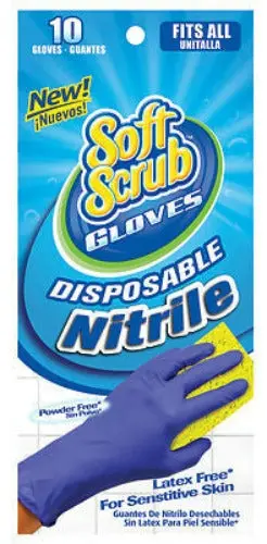 Soft Scrub 11110-26 10-Count Pack Of Disposable Nitrile 1 Size Fits All Gloves - Quantity Of 18 1