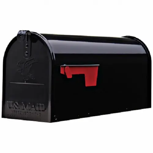 Solar Group E1100b00 Elite Black Galvanized Standard Post Mount Mailbox - Quantity Of 3 1