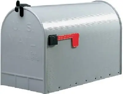 Solar Group St200000 Silver Gray Jumbo T3 Galvanized Steel Post Mounted Rural Mailbox - Quantity Of 1 1