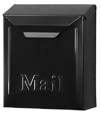 Solar Group Thvk0000 Black Steel Vertical Locking Wall Mount Mailbox 10"X8"X3.5" - Quantity Of 1 1