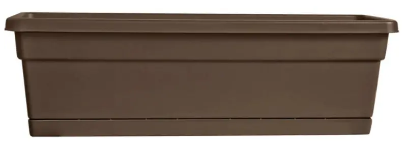 Southern Patio Wb2412co 24" X 8" Cocoa Poly Resin Window Box Planter 1