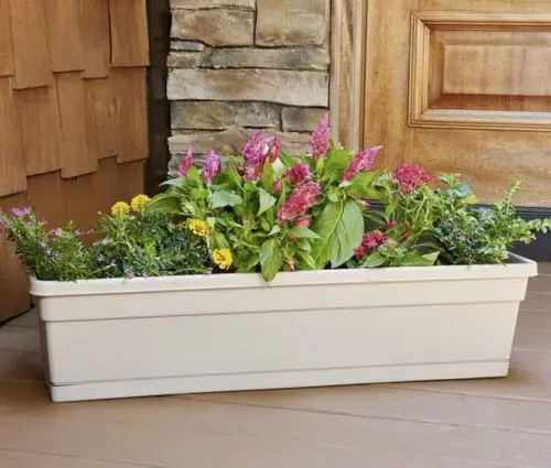 Southern Patio Wb3012ta 30" X 8" Taupe Poly Resin Window Box Planter 1