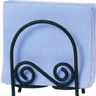 Spectrum Designs 44310 Pantry Works Black Scroll Arch Design Napkin Holders - Quantity Of 4 1