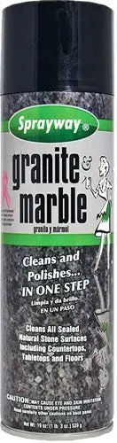 Sprayway Sw702r 19 Oz Aerosol Can Of Granite & Marble Cleaner & Polish - Quantity Of 6 1