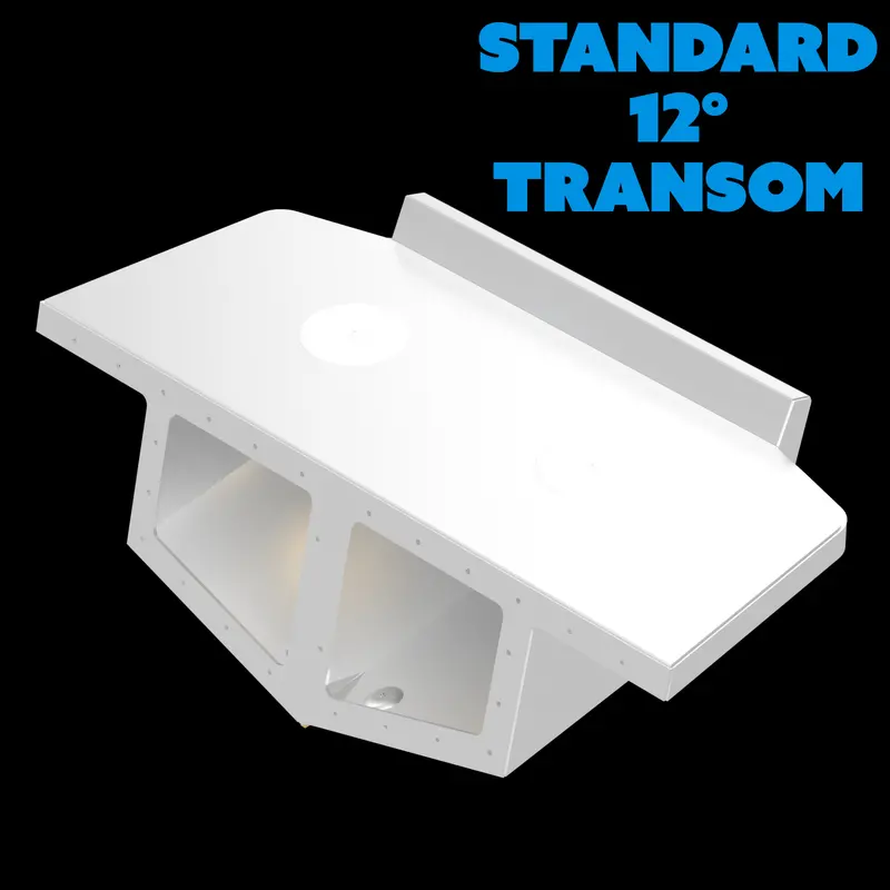 Standard High Flotation Twin Outboard Engine Bracket 12° Transom 1