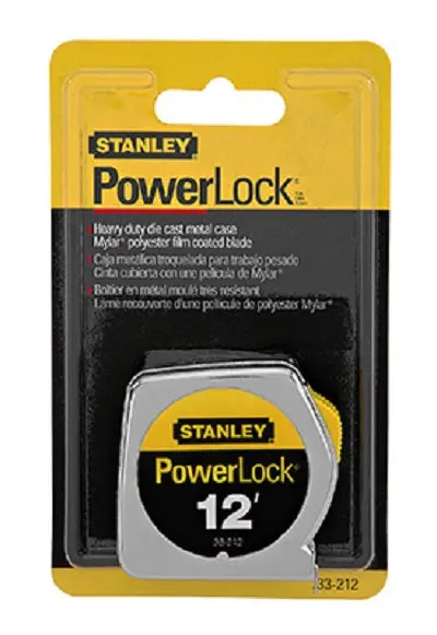 Stanley 33-212 1/2 Inch X 12 Foot Powerlock Tape Measure - Quantity Of 48 1