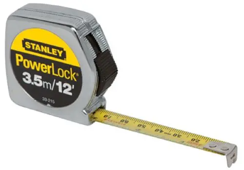 Stanley 33-215 Powerlock 12' Foot X 1/2" Inch Metal Tape Measure Rule 1