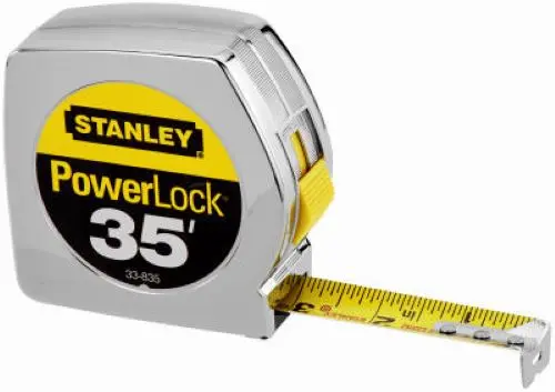 Stanley 33-835 35' Foot Powerlock Classic Tape Measure Ruler - Quantity Of 3 1