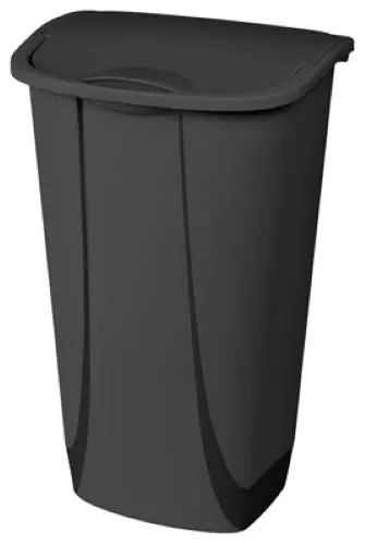 Sterilite 10759006 11.3 Gallon Black Lift Top Wastebasket - Quantity Of 12 1
