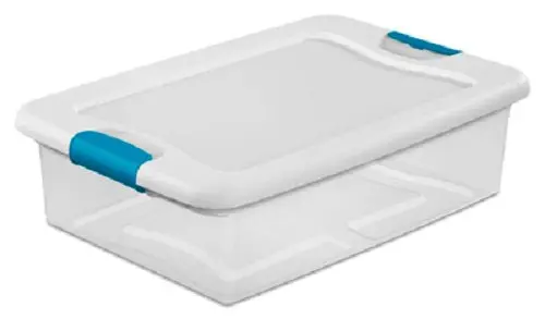 Sterilite 14968006 32 Quart Latched Storage & Organization Box - Quantity Of 18 1
