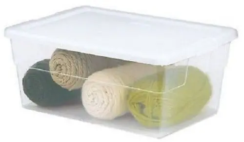 Sterilite 16448012 16 Quart See Through Storage Box With White Lid - Quantity Of 12 1