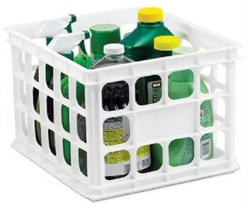 Sterilite 16928006 White Plastic 15-1/4"L X 13-3/4"W X 10-1/2"H Storage Crates - Quantity Of 18 1