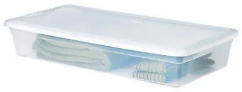 Sterilite 19608006 41 Quart Underbed See Through Clear Storage Box - Quantity Of 6 1
